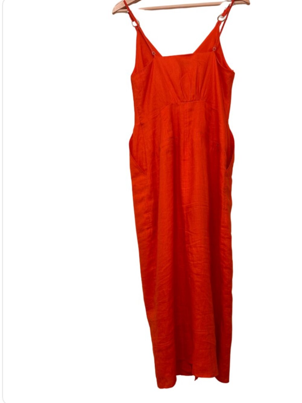 REISS Orange Linen dress - Picture 2 of 3